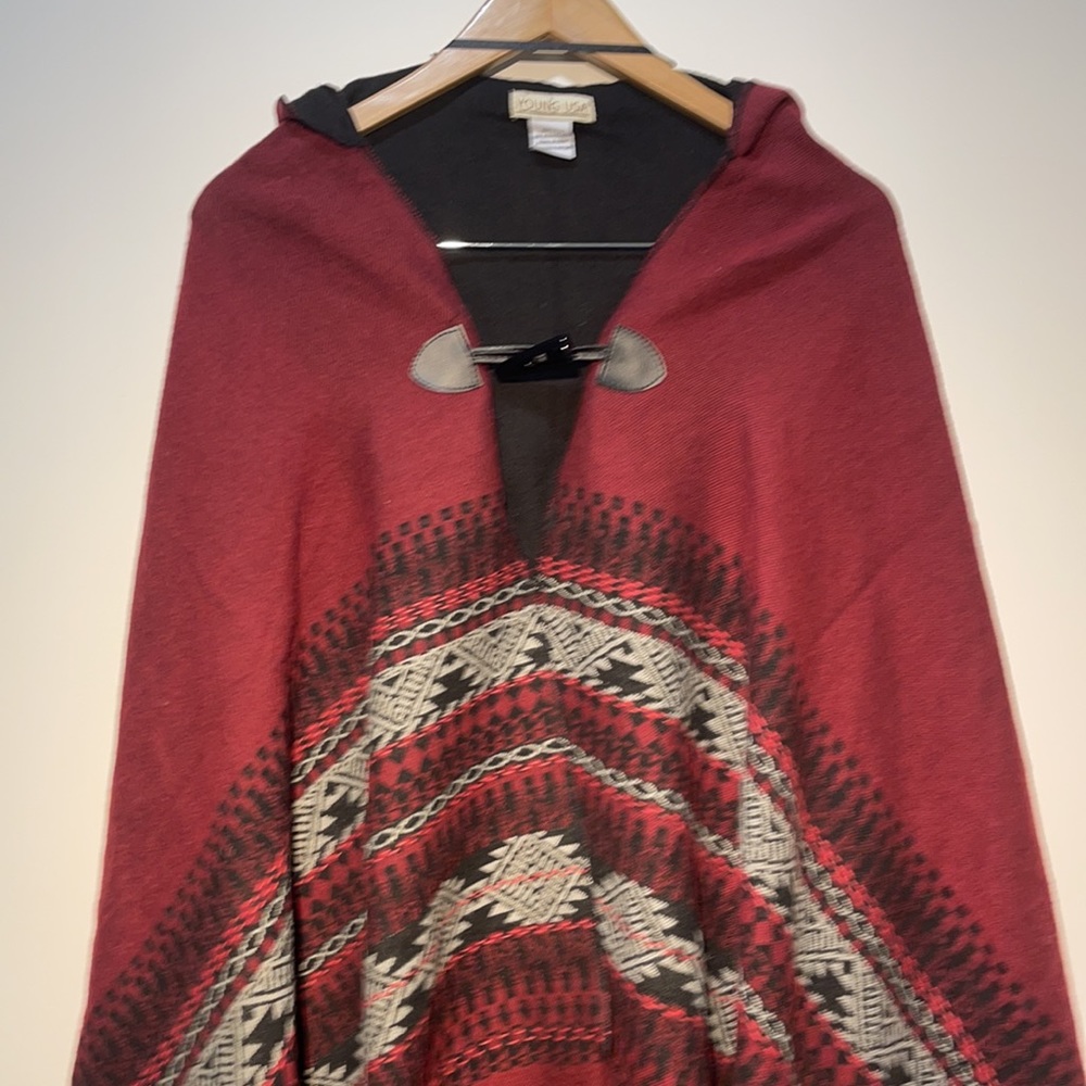 Young USA Southwestern Poncho with Hood